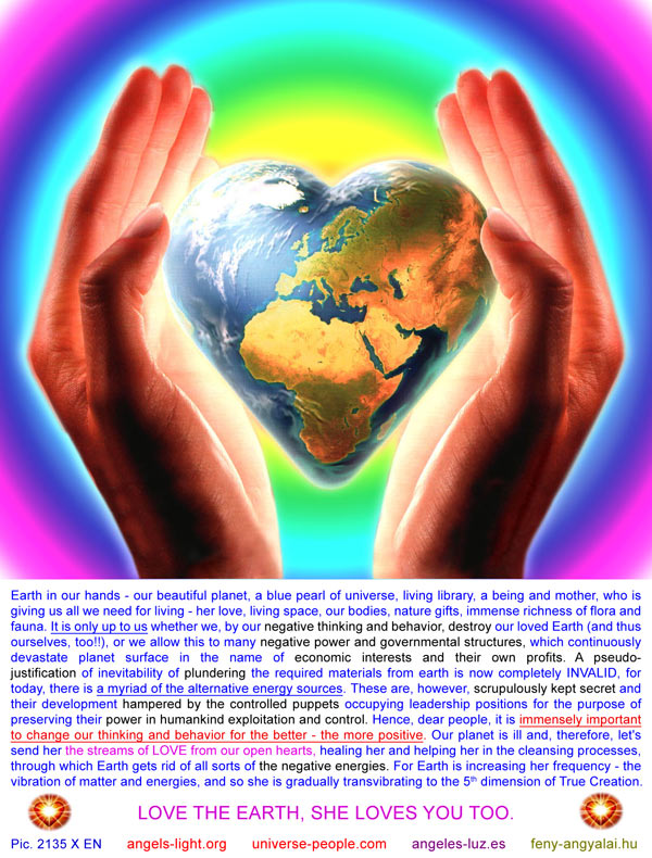 Earth is in our hands. Love the Earth.